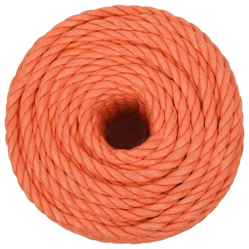 Arbeitsseil Orange 10 mm 25 m Polypropylen Langlebige Marinekordel, Ideal für Bootfahren, Camping, Outdoor-Bindungen und Rettungseinsätze