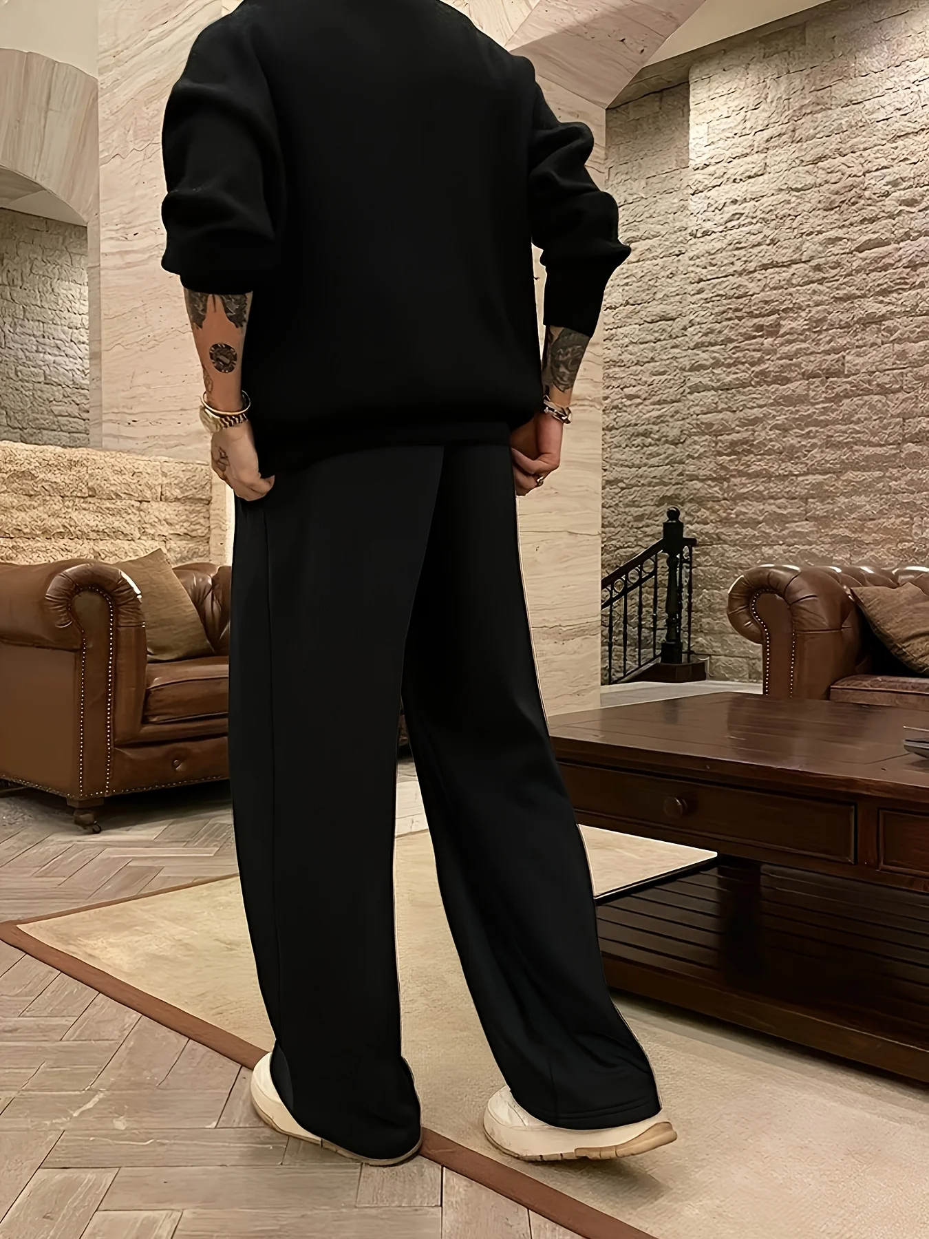 

Мужские повседневные брюки для бега, прямые брюки свободного кроя, весенне-осенние удобные стильные спортивные брюки