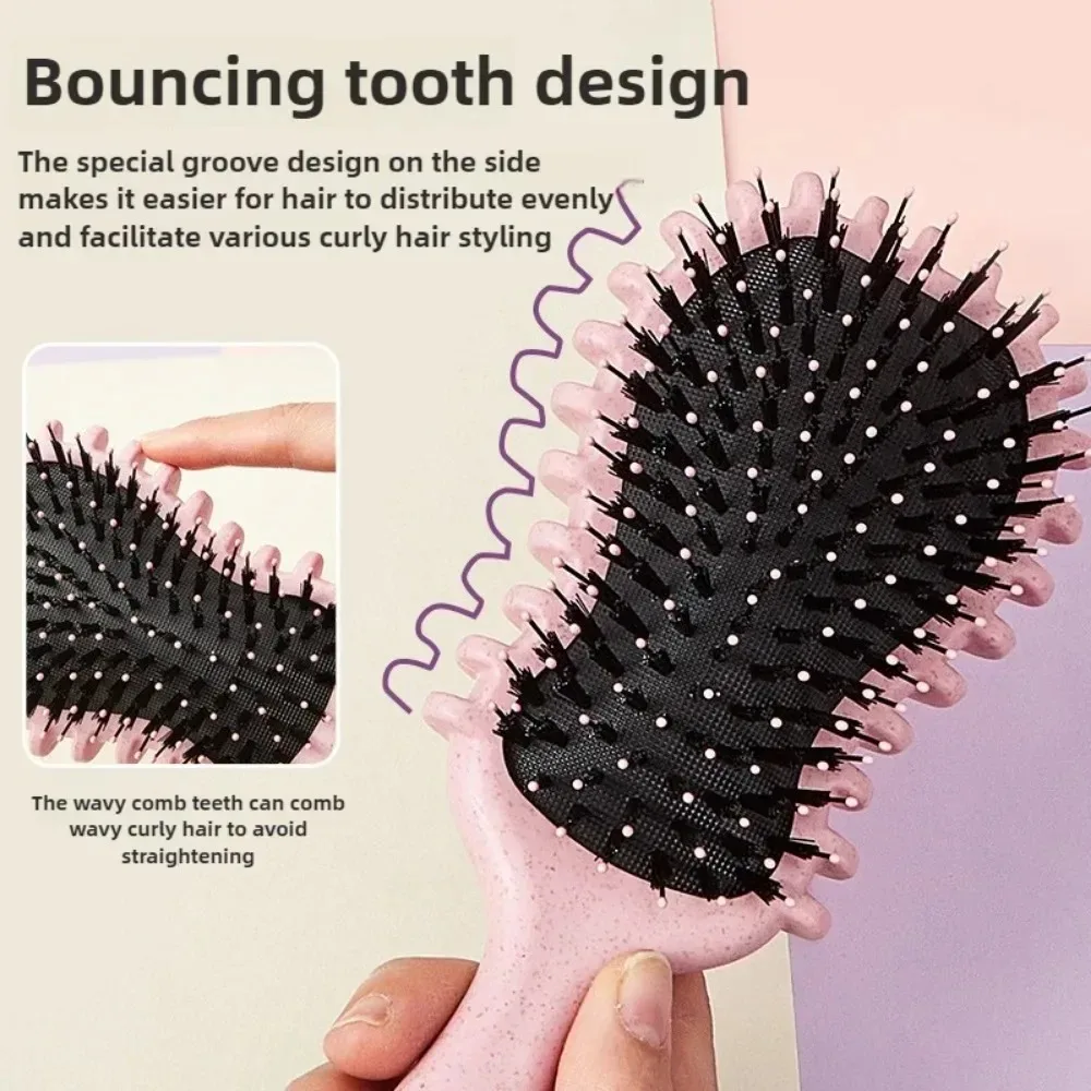

Щетка для определения вьющихся волос с расческами против вьющихся волос, гибкая щетина для влажных волос, натуральные кудри, инструмент для укладки локонов
