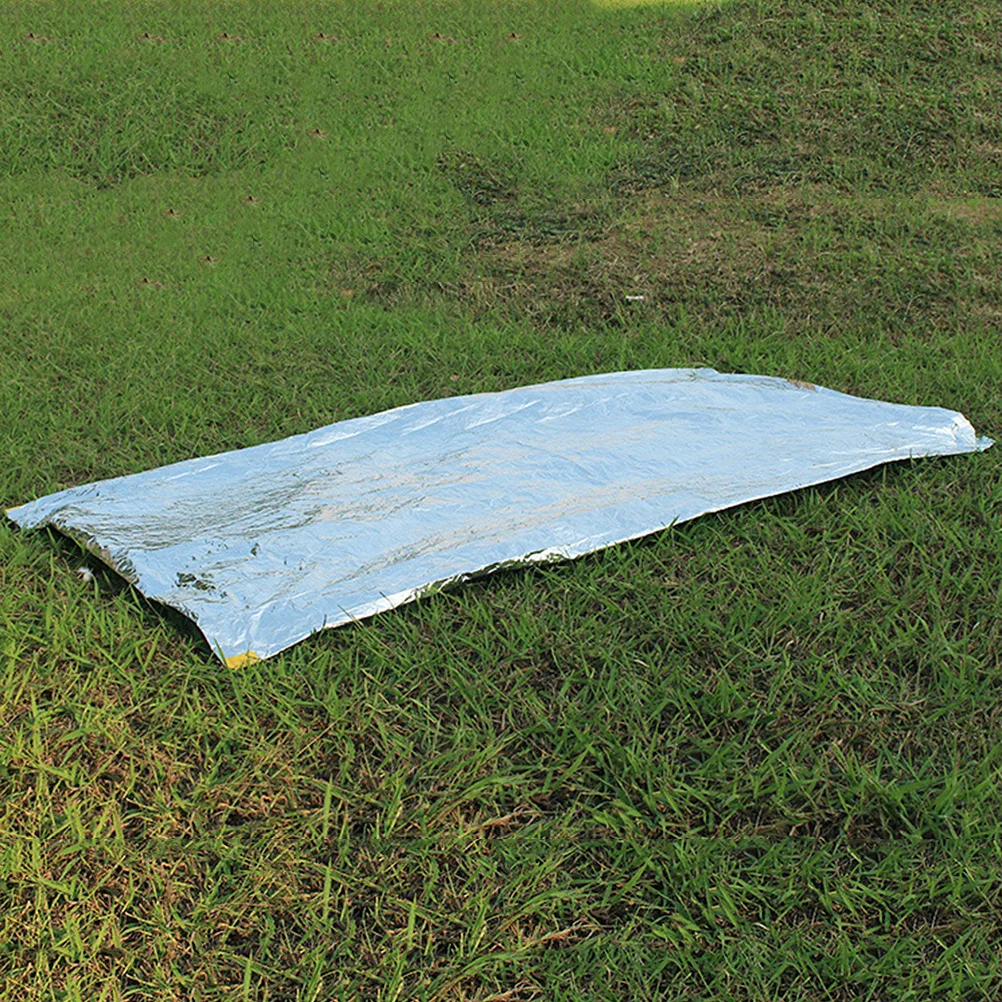 

Survival Sleeping Bag Portable Emergency Thermal Blanket for Backpacking Climbing Running Skiing Reusable Lightweight Silver