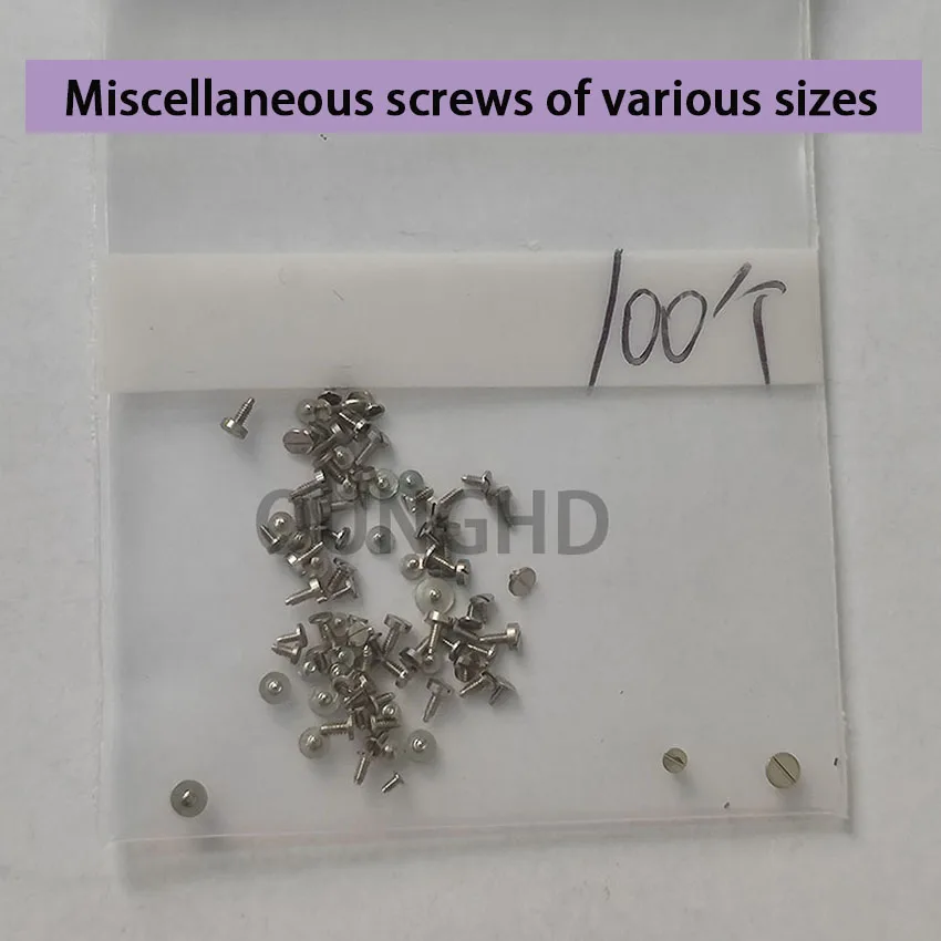 Miscellaneous screws of various sizes are original screws a bag of about 100pcs watch movement accessories