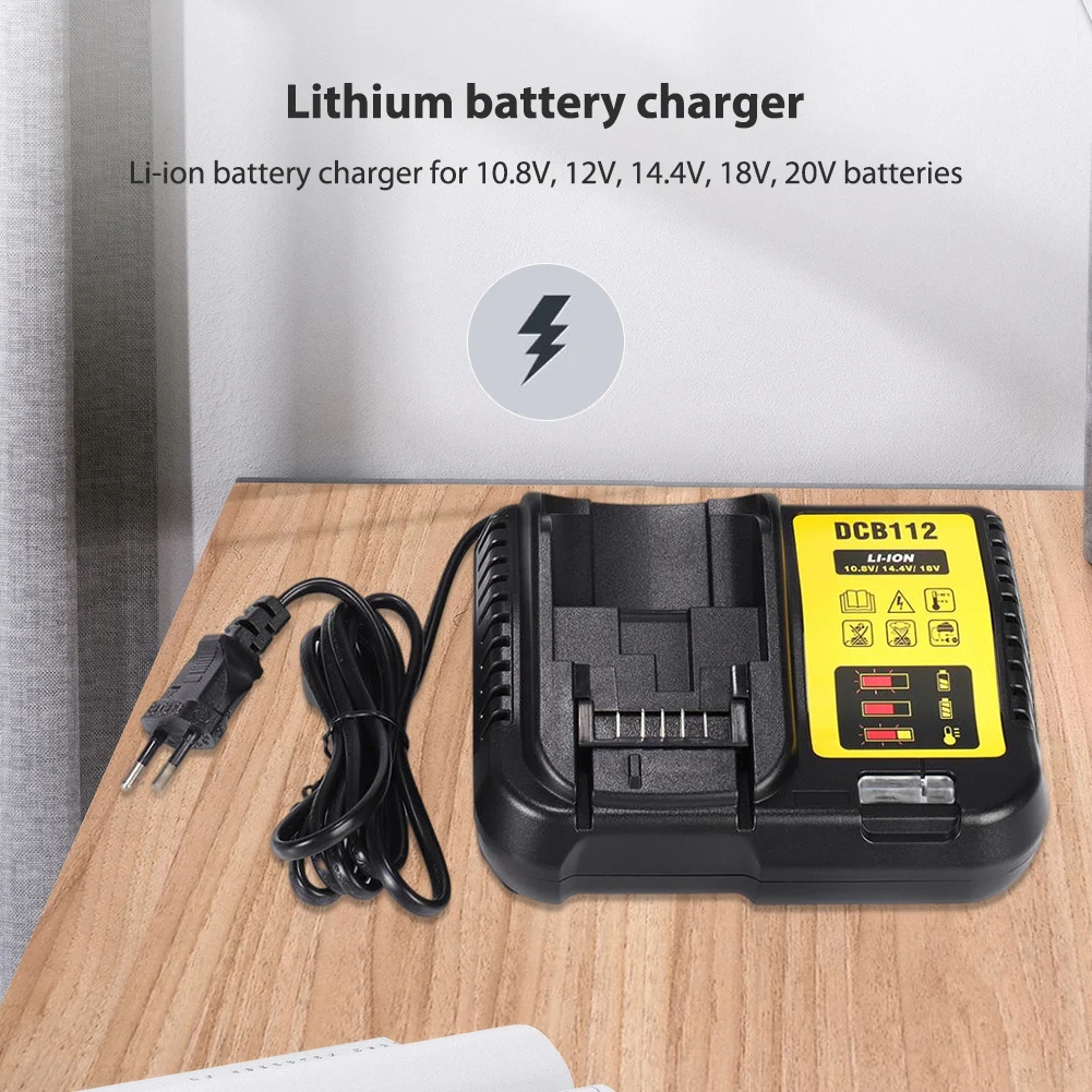 DCB112 Li-ion Battery Charger Multi Fast Charging Station For Dwalt 10.8V 12V 14.4V 18V 20V DCB101 DCB112 DCB200 DCB140 DCB105