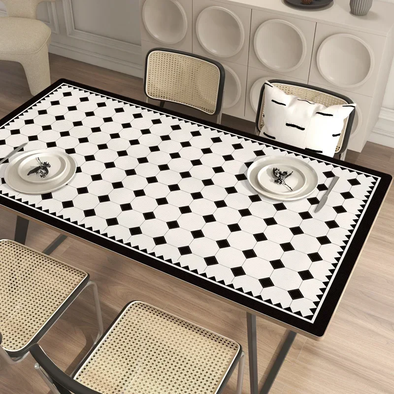 Table Mat Waterproof, Oil Resistant, High Temperature Resistant, No Wash, Anti Scald, Heat-insulating, Leather Coffee Table Mat