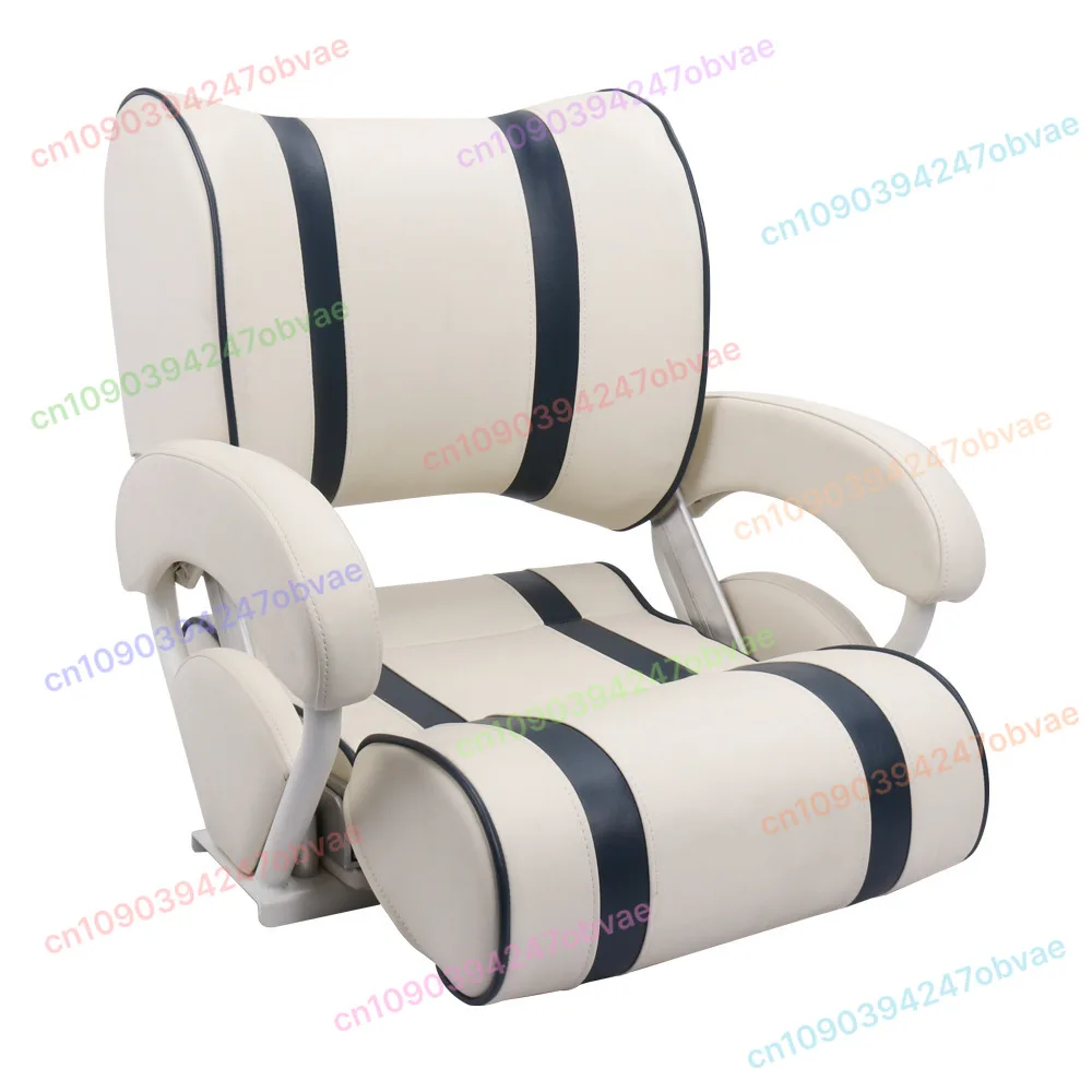 

Adjustable Backrest Marine Seat Yacht Front And Rear Convertible Speedboat Driving Chair Contrasting Color Passenger Seat