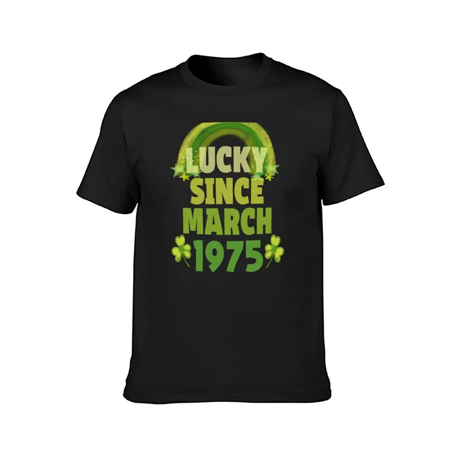 Lucky since March 1975 T-Shirt heavyweights cute tops vintage clothes boys animal print funny t shirts for men