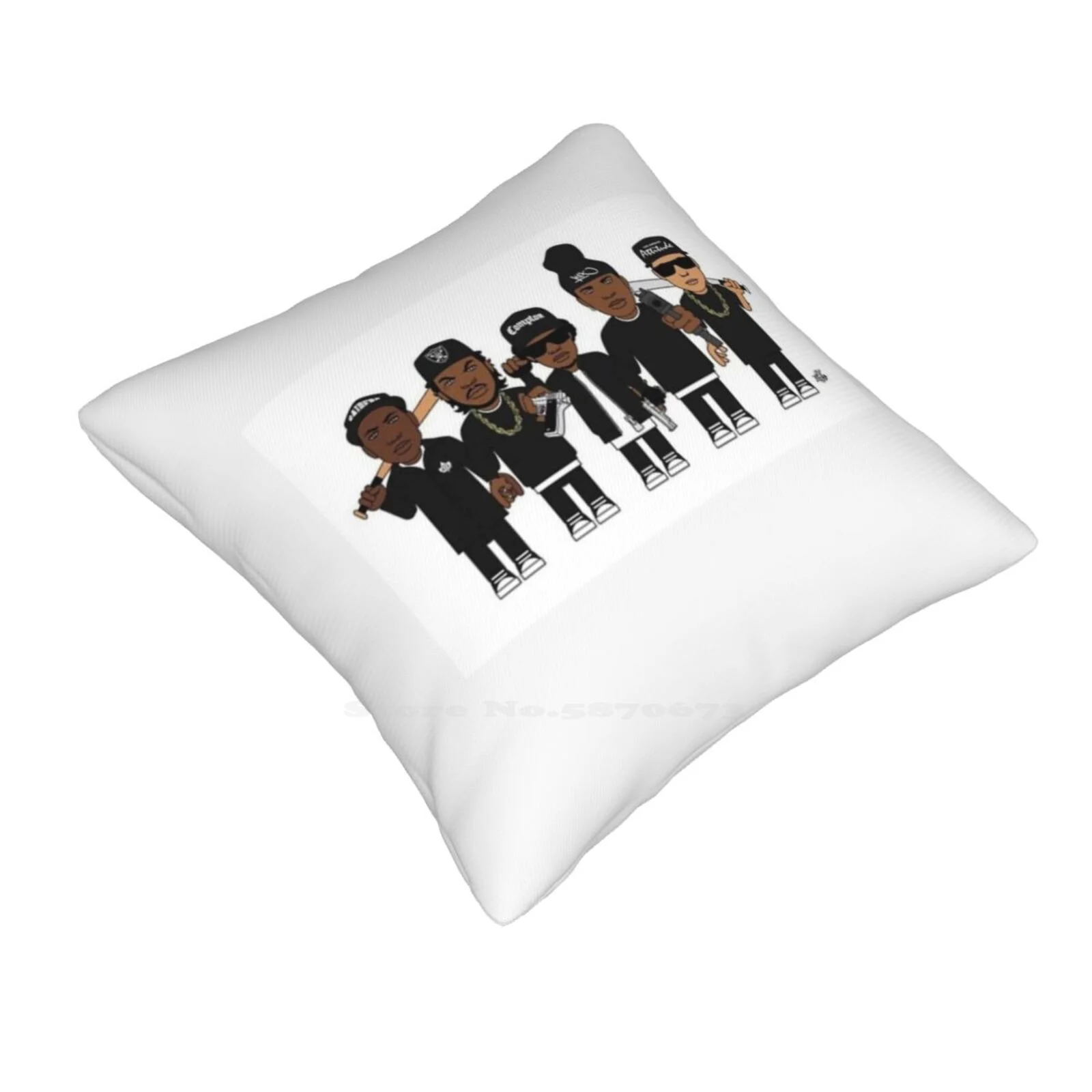 Nwa | Perfect Gift Throw Cushion Pillow Cover Hip Hop Ice Cube Dr Dre Compton Music Gangsta Eazy E 90S Gangster 2Pac California