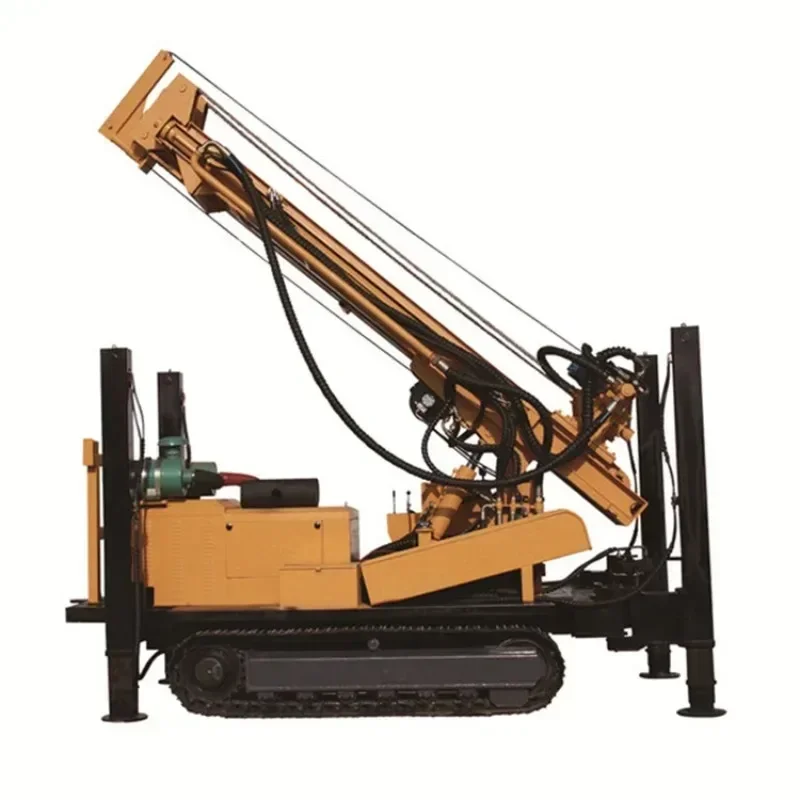 Hydraulic Crawler Well Drilling Rig 600 Meter Deep Hole Drilling Machine Diesel Engine Pneumatic Water Well Drilling Rig Machine