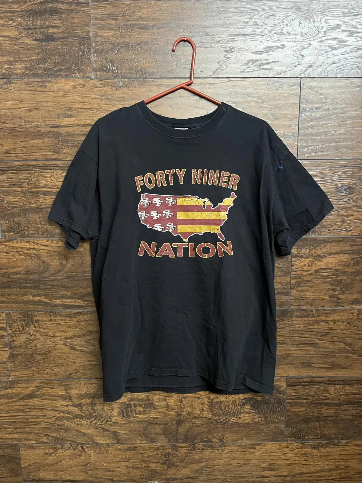 49Er Nation Forty Niner Xl Black T Shirt