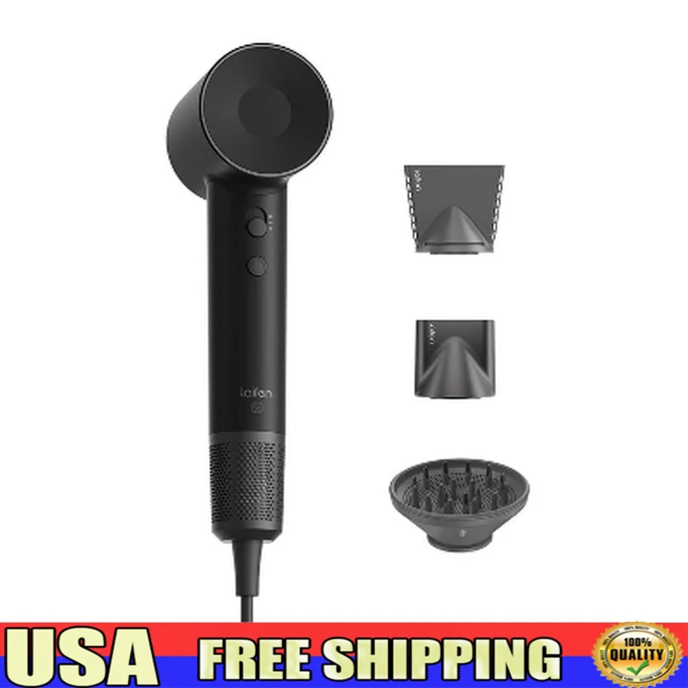 مجفف شعر عالي السرعة 1400 وات مع 4 إعدادات للحرارة وسرعتين بتقنية الأيونية السالبة ومؤشر درجة الحرارة LED خفيف الوزن