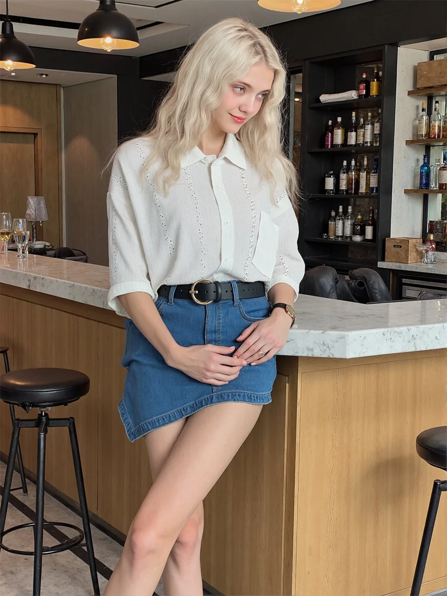 

Рубашки женские с коротким рукавом в стиле ретро, белые, повседневные, свободные, с воротником-стойкой, воротником-стойкой, в китайском стиле, на пуговицах спереди, простые, базовые