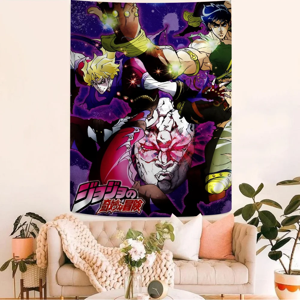 

JoJo Bizarre Adventure Hippie Wall Hanging Tapestries Art Science Fiction Room Home Decor Kawaii Room Decor