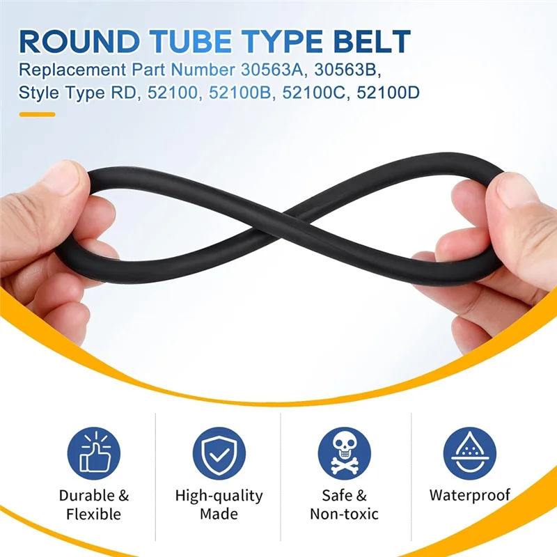 

10Pcs Belt 30563B Round Vacuum Cleaner Belts Upright Vacuum Belt For Eureka Vacuum Cleaner, Style RD, SC679K C2094 Belt-AA98