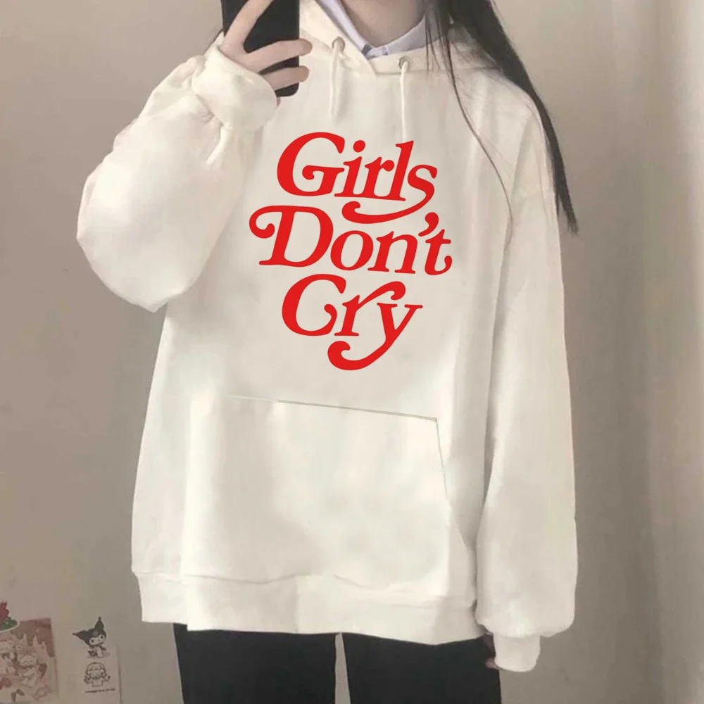 Sudadera con capucha para hombre y mujer, suéter con estampado de talla grande harajuku de gran tamaño, ropa de calle con estampado de dont cry