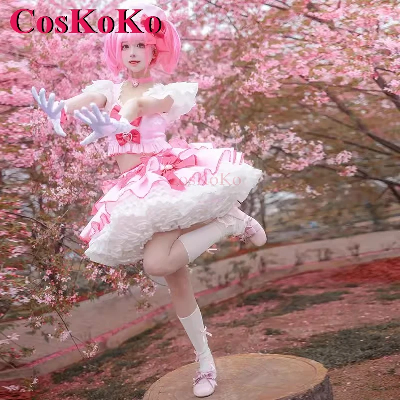 CosKoKo Hinamori Amu Cosplay Anime Shugo Chara Costume Sweet Lovely Pink Idol Uniforms Halloween Party Role Play Clothing XS-L