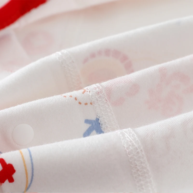 100% Reine Baumwolle Langarm-Baby-Strampler Weicher Atmungsaktiver Säuglings-Body Baby-Mädchen-Kleidung Unterwäsche – Detail 3