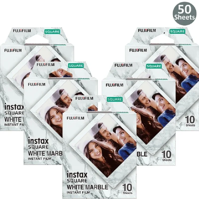 

10-50 Sheets Fujifilm Instax Square White Marble Instax Film Photo Paper For SQ1 SQ40 SQ10 SQ6 SQ20 Instant Film Camera