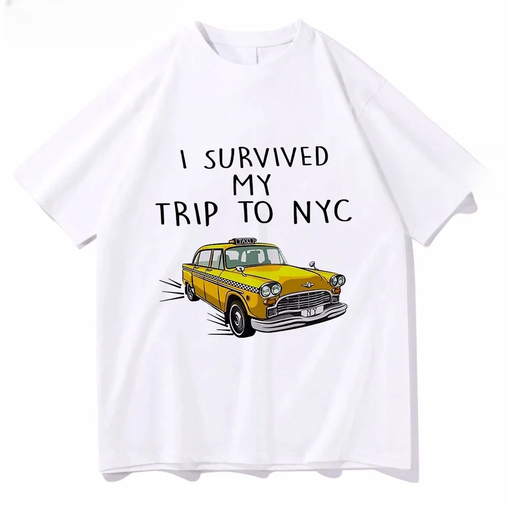 Men Tom Holland Same Style Tee Shirt I Survived My Trip To NYC Print Top Casual Cotton T Shirt Unisex Fashion Telekinesis Tshirt