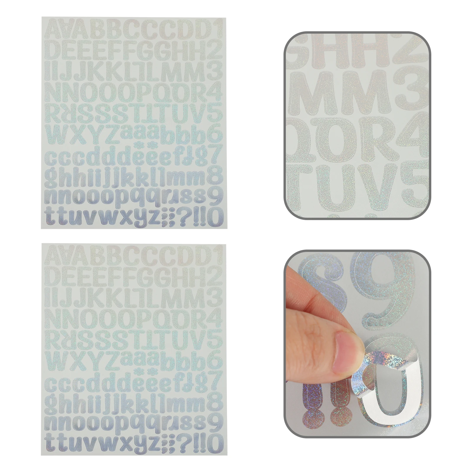 

10 Sheets Removable Vinyl Letter Stickers Shiny Alphabet Decals Diy Crafts Supplies Mailbox Home Decor Stickers Adhesive Numbers