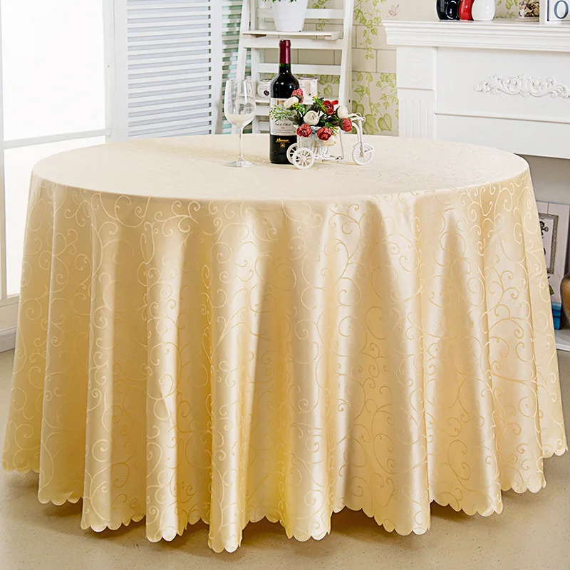 

Dinning Table Cover Restaurant Festival Party Multiple Color Round Table Cover Polyeater Protector Desk Mat For Banquet