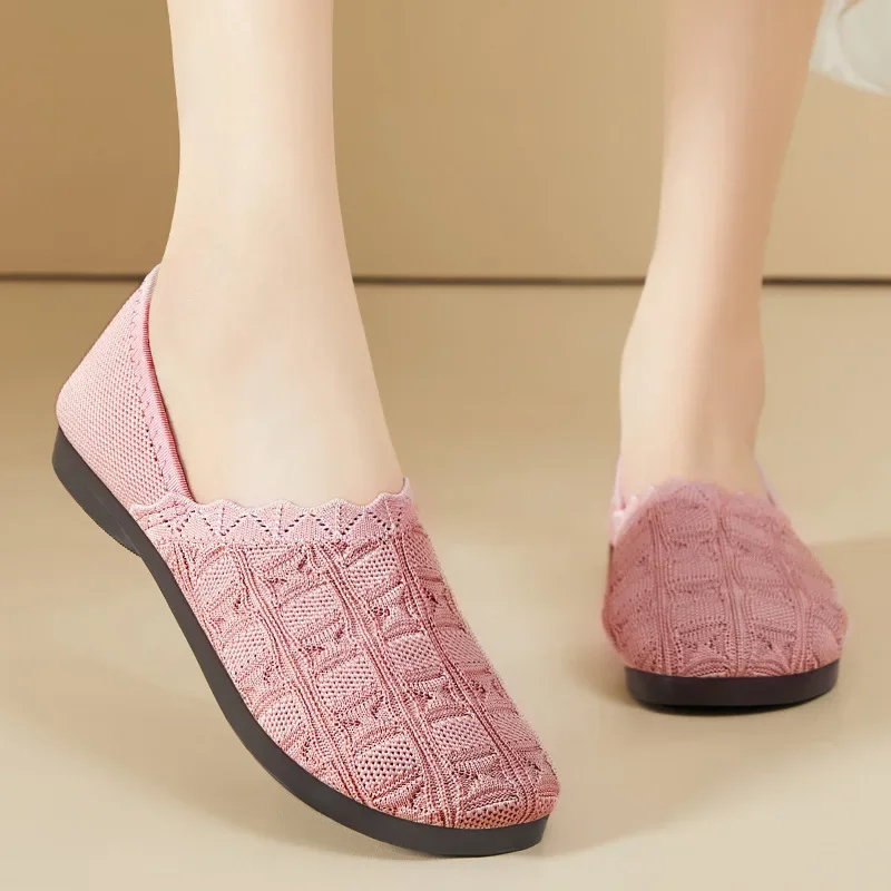 New mesh breathable sports shoes, breathable and lightweight, one foot flat casual shoes, Le Fu shoes, socks, orts shoes