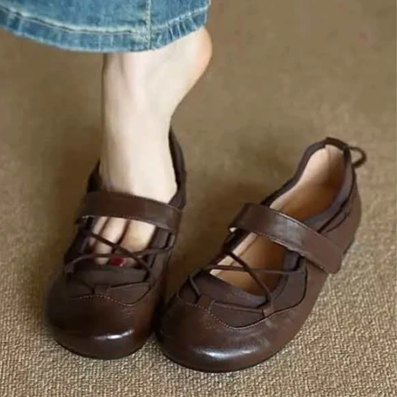 Zapatillas Planas de Mujer, Sandalias de Verano, Tendencia, Zapatos de Cuero Estilo Mary Jane, Novedad 2026, Zapatillas Deportivas Casuales para Correr, Mujer