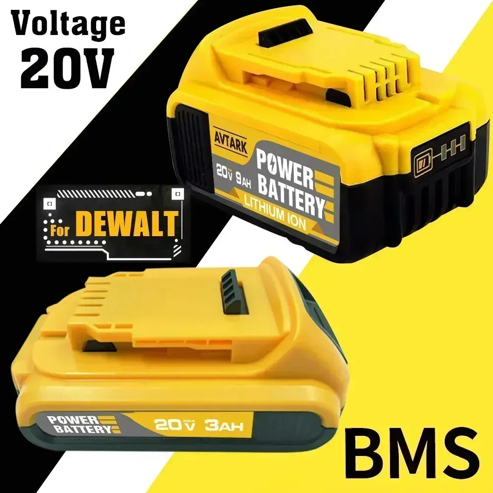 100% Original 12Ah/9Ah/6Ah for Dewalt 20V Battery DCB200 DCB206 DCB205 DCB204-2 DCB184 DCB181 tools Replacement Lithium Battery