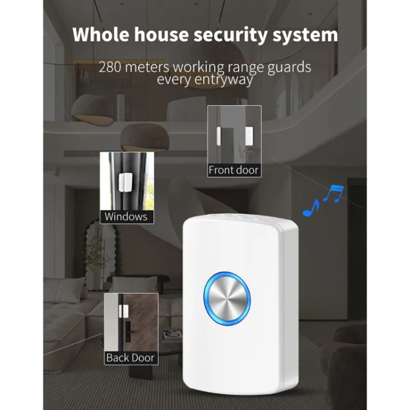 

ABSY Supermarket Refrigerator Door Opener Freezer Sensor Anti-Theft Alarm Window/Door Magnetic Store Doorbell Home Use