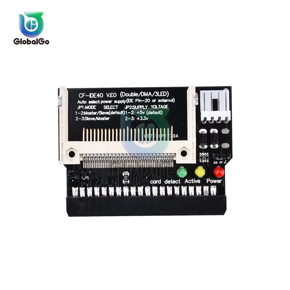 Double Side CF to 40Pin IDEAdapter Power input 5V Adapter Converter Compact Flash CF to 3.5 Female 40 Pin IDE Bootable Card