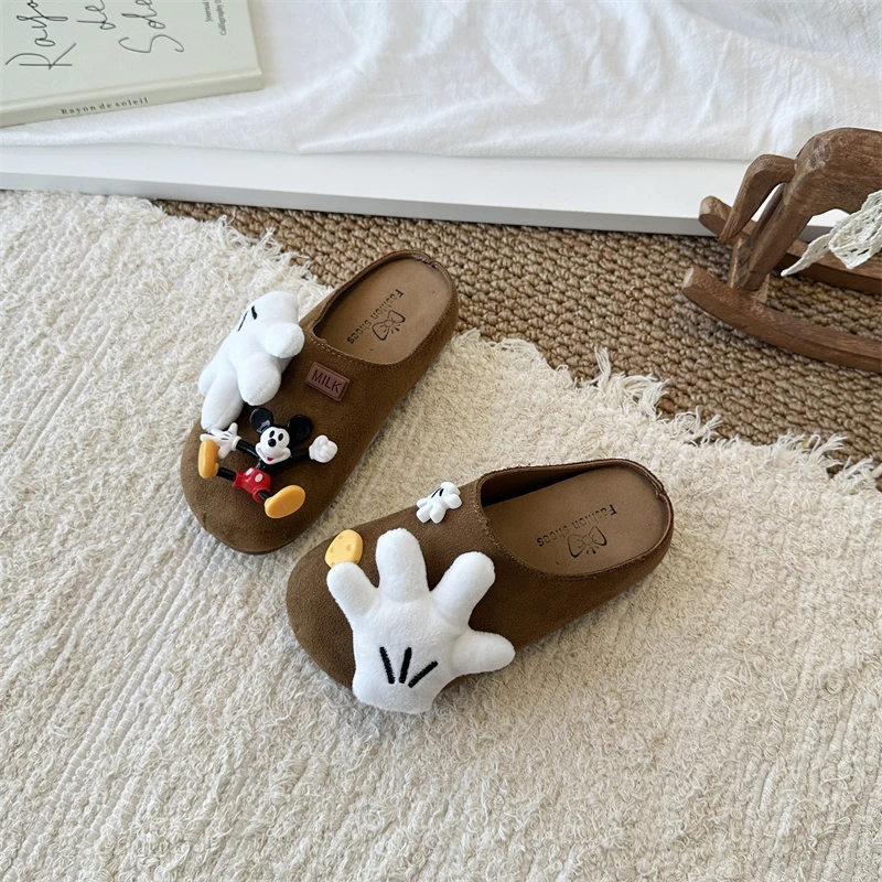 

Fashion Girls' Shoe 2026 Spring New Kids Slippers Thick Sole Anti Slip Girls Personalized Cotton Slippers Simple Child Home Shoe