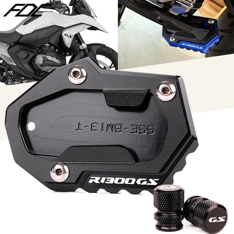 For BMW R 1300 GS R1300GS 2023 2024 Motorcycle accessories CNC Kickstand Foot Side Stand Enlarge extension Pad Plate R1300 GS