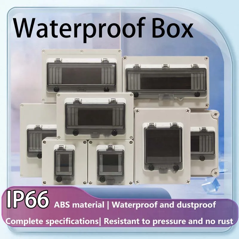 

IP67 Waterproof Circuit Breaker Box 2/3/4/5/6/8/10/12/13/16/18 Way PC ABS Plastic MCB Power Junction Electrical Distribution Box