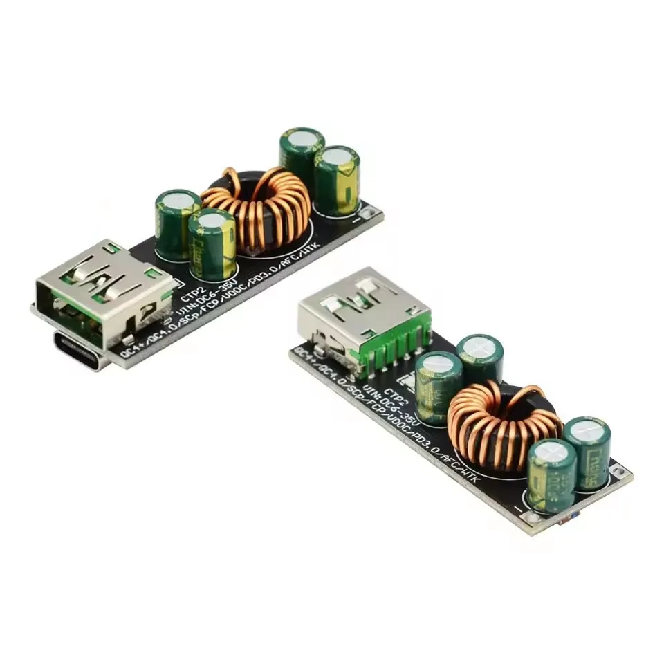 

2Pcs Full Protocol Fast Charging Module QC4.0 PD3.0 SCP FCP Quick Charge Board For Mobile Phone Charger DIY Repair