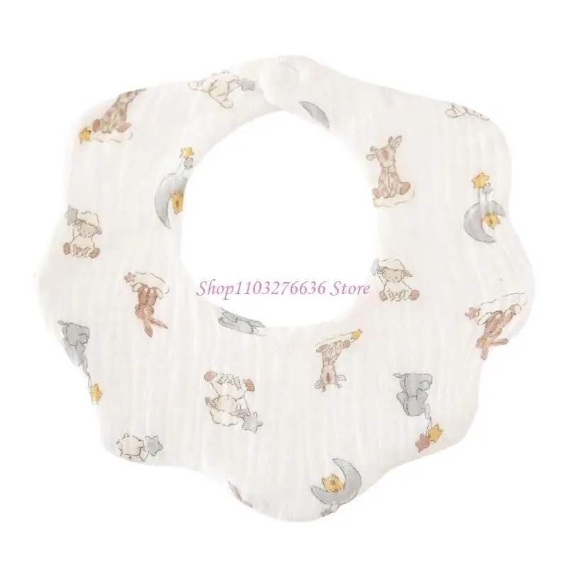 R6FD Upgrades Baby Bib Cotton Bandana Bib Unisex Baby Bib 6 Layer Newborns Bib Comfortable Bib for Drooling & Teething