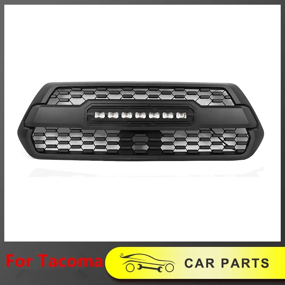 

Modified For Toyoyta Tacoma 2016 20217 2018 2019 2020 2021 2022 Front Racing Grills Abs Cover Front Bumper Mesh Cover Grills