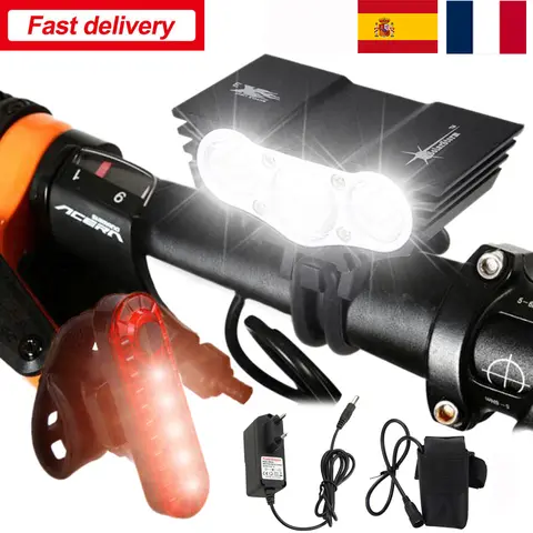 Bike Front Light 3 LEDs 4 Modes SolarStorm