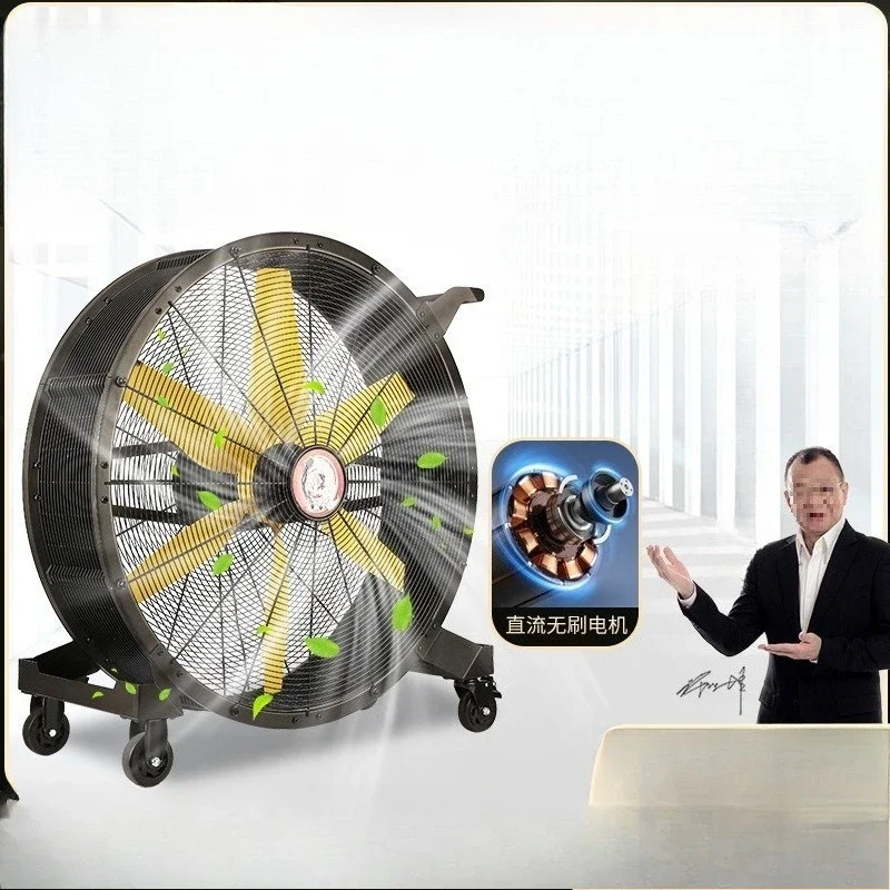 Wentylator przemysłowy duży warsztat magazyn fabryka ręczny napęd mobilny duży