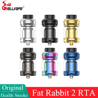 Original Hellvape Fat Rabbit 2 RTA Dual Coil Postless Building Deck 810 Drip Tip Electronic Cigarette Atomizer