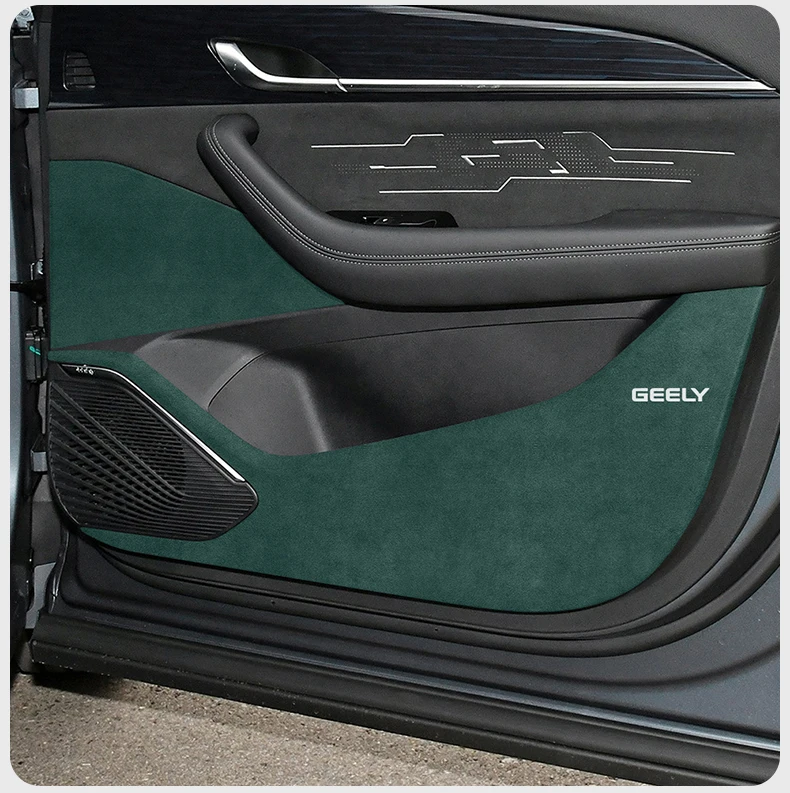 

For Geely Monjaro 2021-2025 Suede Car Door Anti Kick Pad, Door Panel Protective Pad, Anti Stepping and Anti Dirt Pad
