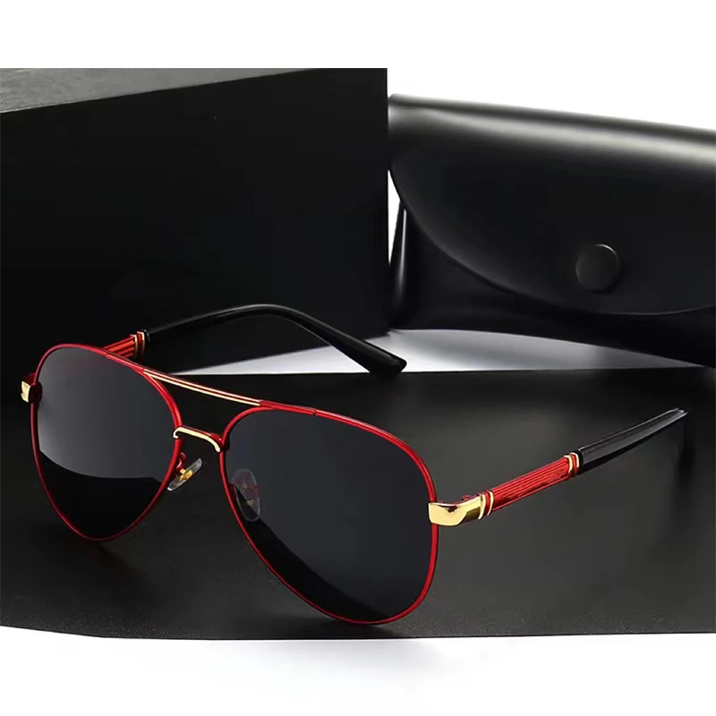 Luxury Men's Polarized Metal Sunglasses Driving Sun Glasses For Men Women Brand Designer Vintage Eyewear UV400 Oculos De Sol view 2