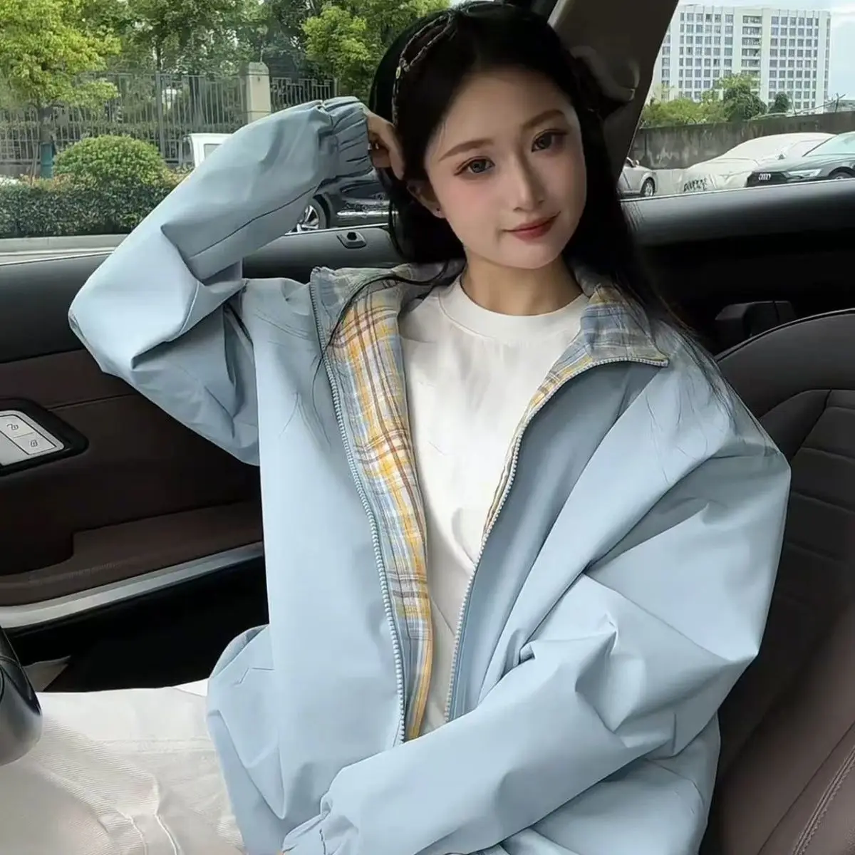 Baseball Jackets High Quality Womens Summer Suede Rock Garment Airplane Motorcycle Ribbon Lapels Crop Rivet Knitwear Y2K