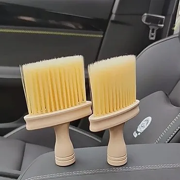 Car interior cleaning tools, multi-function cleaning brushes, car wash brushes, keyboard gap dust removal solid wood brushes