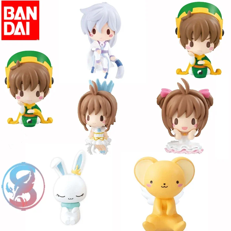 Bandai Capsule Toys Card Captor Sakura Cute Kawaii Kinomoto Sakura Li Syaoran Anime Figure Model Toys Collect Ornaments Gifts