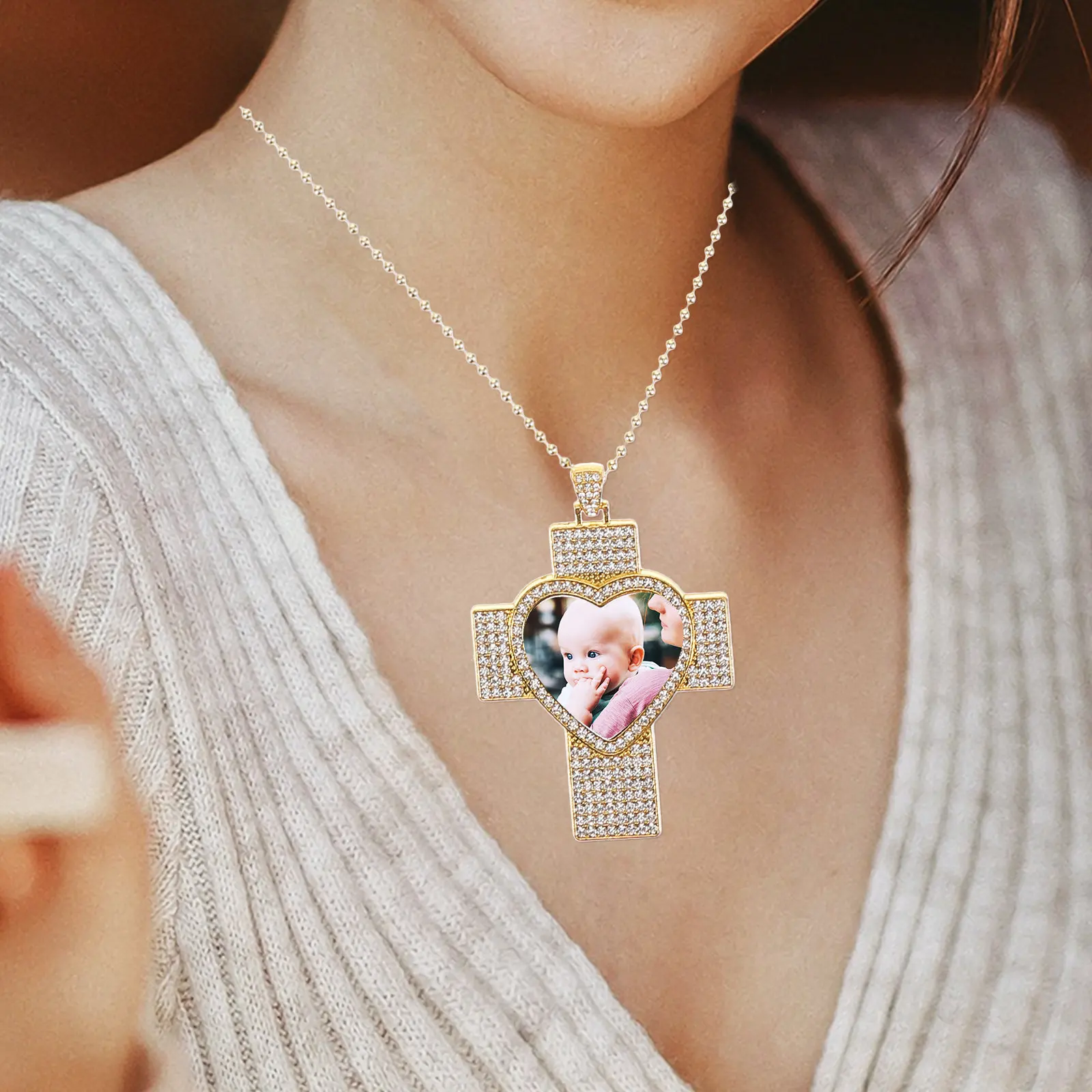 

Sublimation Blank Heart Pendant for Heat Transfer DIY Photo Pattern Engraving Vintage Women