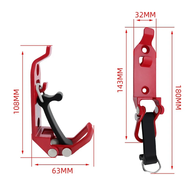 Flash Trend Zinc Alloy Bracket Buckle Fire Equipment Fixing Parts Roof Rack Tool Clip Buckle Rubber Pull Strap Multifunctional C