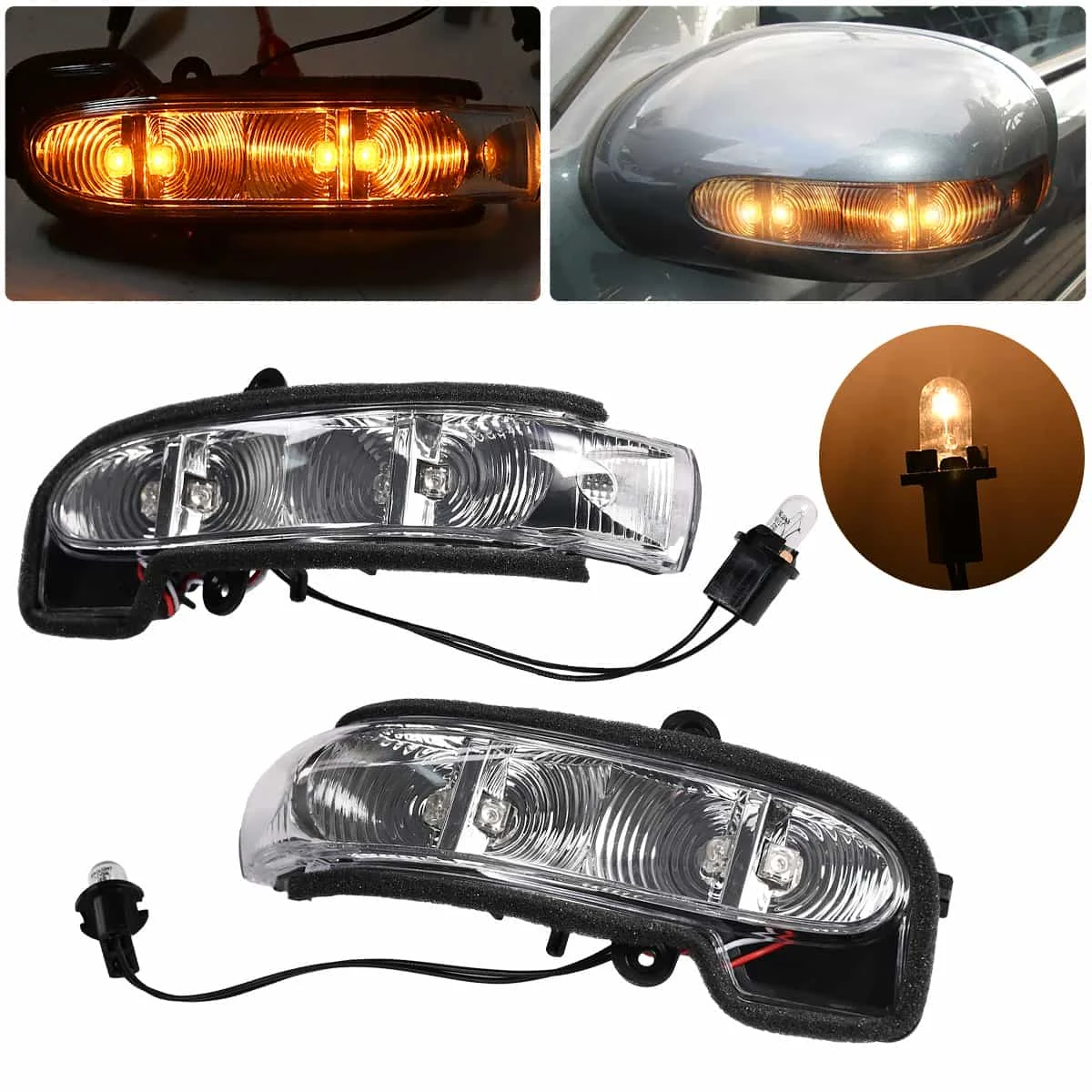 

Car LED Side Mirror Turn Signal Indicator Light For Benz E-Class W211 S211 G-Class W463 Facelift A2038201421 A2038201321