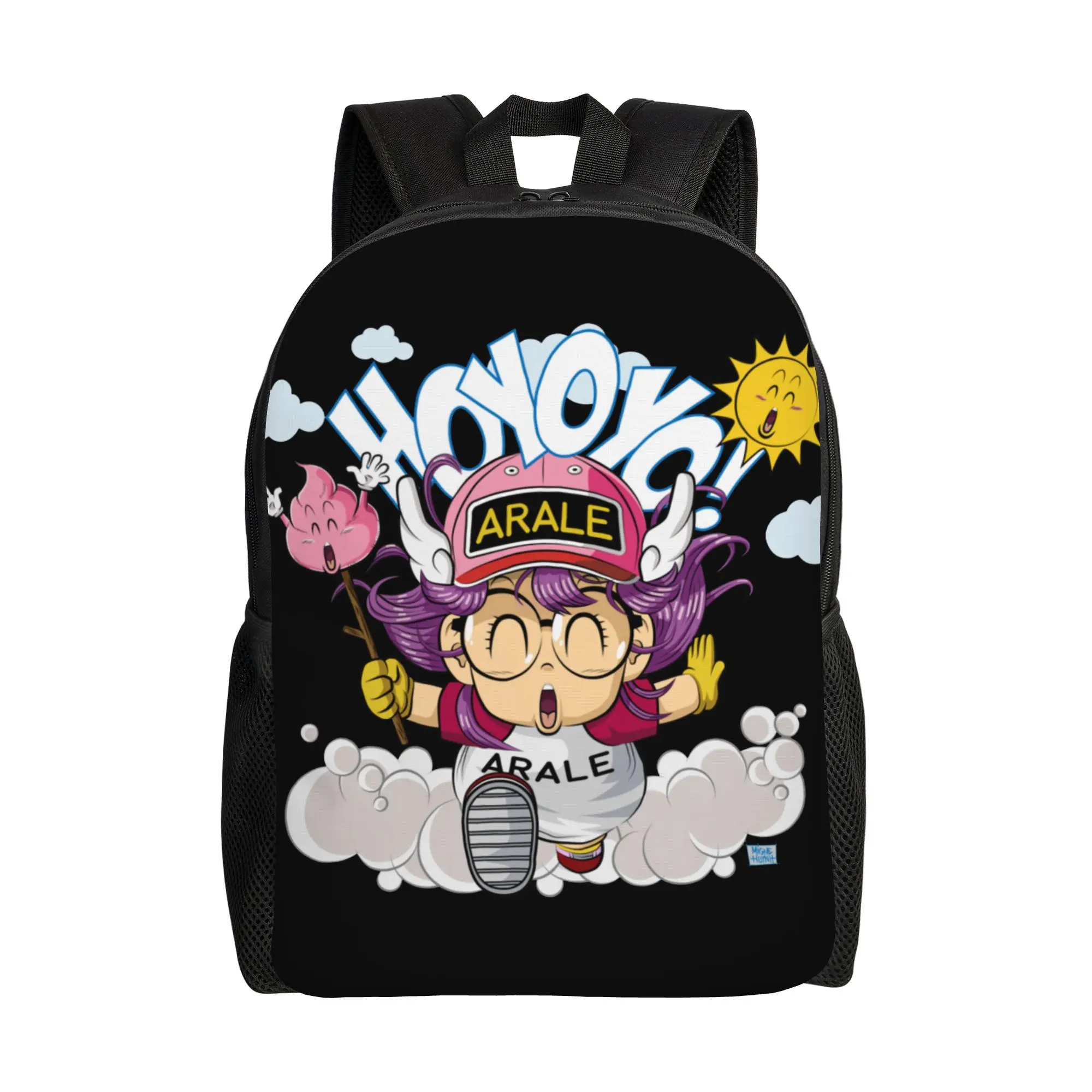 

Повседневный рюкзак Dr. Slump для спорта, учебы и работы, Arale Hoyoyo, для мужчин и женщин, студенческий, холщовый.