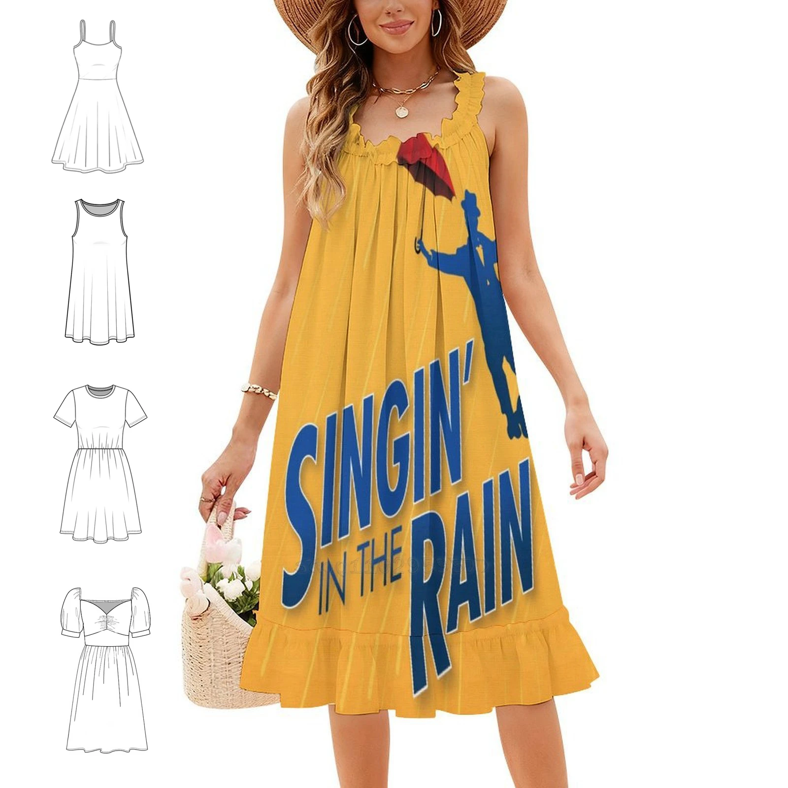 Singin In The Rain Sexy Vacation Dress For Women Beach Party Birthday Mini Dress Singing In The Rain Singin In The Rain Womens