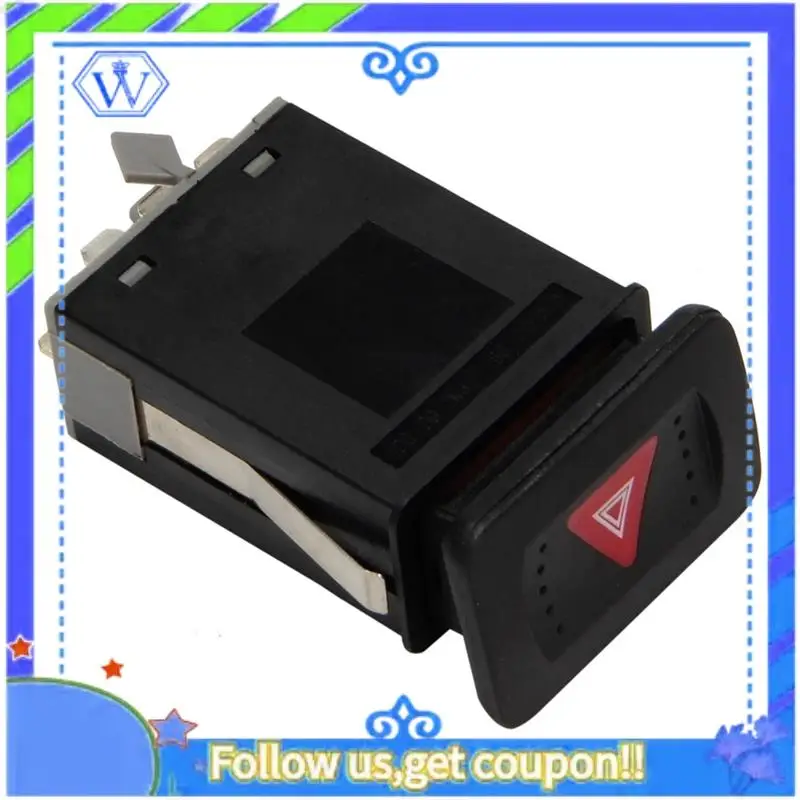 

M46K-1 Piece Automotive Hazard Light Switch Warning Light Switch Black ABS For Golf 1J0953235J 1J0953235C
