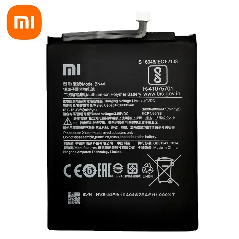 High Quality Phone Replacement Battery for Xiaomi Redmi Note 7, Note 7 Pro,M1901F7C,Genuine Batteries,100% Original,4000mAh,BN4A