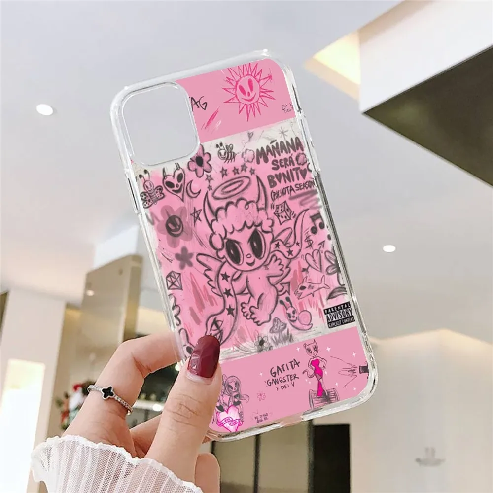 Karol G Manana Sera Bonito Phone Case For Iphone 15 11 13 14 Pro Max 7 8 Plus X Xr Xs Max Se2020 12mini Transparent Cover